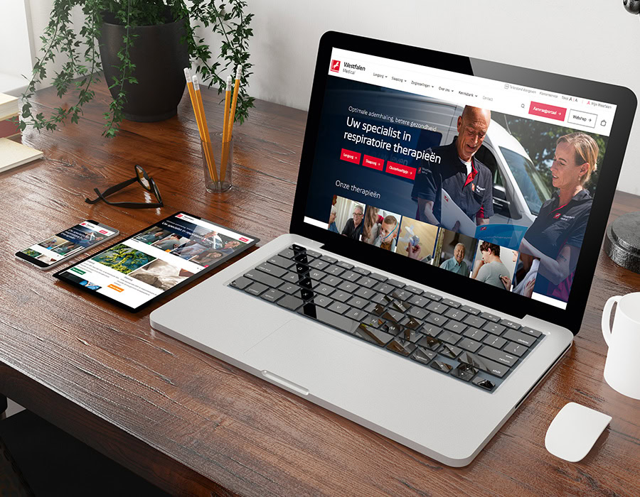 Webseite der niederländischen Westfalen Medical BV, der Schwestergesellschaft der Westfalen Medical GmbH.