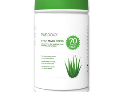 Purdoux Cpap Mask Wipes, Aloe Vera (unscented) Canister Angle 1